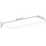 vidaXL Dessus de table 80x50x2 5 cm rectangulaire bois massif manguier