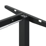 vidaXL Cadre de bureau debout noir (94-135)x60x(70-114) cm acier
