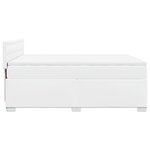 vidaXL Sommier à lattes de lit avec matelas Blanc 140x190cm Similicuir