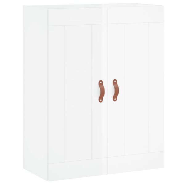 vidaXL Armoire murale blanc brillant 69 5x34x90 cm bois d'ingénierie