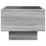 vidaXL Table de chevet avec LED infini sonoma gris 40x40x30 cm