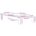 vidaXL Cadre de lit Bois de pin massif 90x200 cm