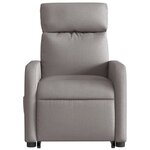 vidaXL Fauteuil inclinable de massage électrique Taupe Tissu