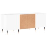 vidaXL Armoire à disques blanc brillant 121x38x48 cm bois d'ingénierie