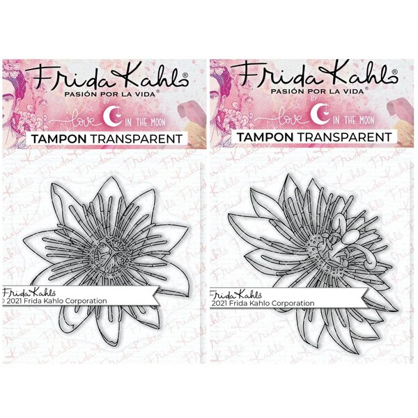 2 Tampons transparents - Passiflore 2 + Passiflore 3 - 9 5 x 6 5 cm