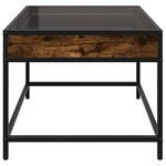 vidaXL Table basse avec LED Infinity chêne fumé 50x50x41 cm