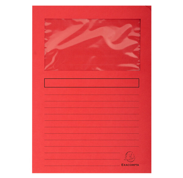 Paquet de 10 chemises à fenêtre SUPER 160g/m2 - 22x31cm Couleurs assorties EXACOMPTA