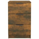 vidaXL Table de chevet Chêne fumé 40x36x65 cm