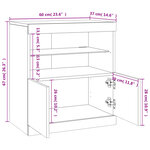 vidaXL Buffet avec lumières LED chêne sonoma 60x37x67 cm