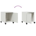 vidaXL Table de chevet blanc 36x39x43 5 cm acier