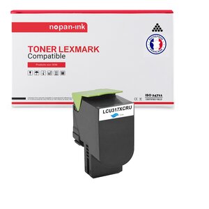 NOPAN-INK - Toner x1 - CS417 CX 417 CX 517 CS517 (Cyan) - Compatible pour CS 417DN CX 417DE CX 517DE CS 517DE CS 417DN CX 417DE C