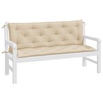 vidaXL Coussins de banc jardin lot de 2 beige 150x50x7 cm tissu Oxford