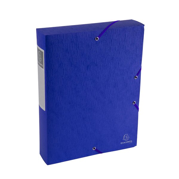 Boite De Classement Exabox Dos 60mm Carte Lustrée Scotten - A4 - Bleu - X 10 - Exacompta
