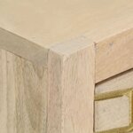 vidaXL Table console Doré 90 x 30 x 75 cm Bois de manguier massif