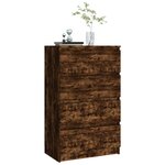 vidaXL Buffet Chêne fumé 60x35x98 5 cm Bois d'ingénierie