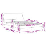 vidaXL Cadre de lit Dover cappuccino 120x200 cm similicuir