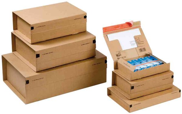 Carton d'expédition 'post'  xl  brun  46x31x16mm intérieur  paquet de 10 colompac