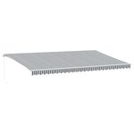 vidaXL Auvent manuel rétractable avec LED anthracite blanc 600x350 cm
