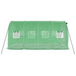 vidaXL Serre avec cadre en acier vert 8 m² 4x2x2 m