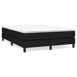 vidaXL Sommier à lattes de lit avec matelas Noir 140x200 cm Tissu