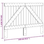 vidaXL Tête de lit 140x104 cm bois massif de pin