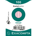 Paquet 100 fiches bristol A8 travers Rose x 48 EXACOMPTA