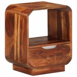 vidaXL Table de chevet avec tiroir Bois massif 40x30x50 cm