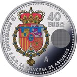 Pièce de monnaie en Argent 40 Euro g 18 Millésime 2023 PRINCESA LEONOR