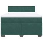 vidaXL Sommier à lattes de lit et matelas Vert foncé 160x200cm Velours