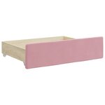 vidaXL Lit de jour avec gigogne et tiroirs rose 80x200 cm velours