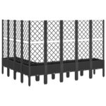 vidaXL Jardinière avec treillis noir 200x160x142 cm PP