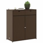 vidaXL Armoire de rangement jardin marron 105x55x113 cm résine tressée