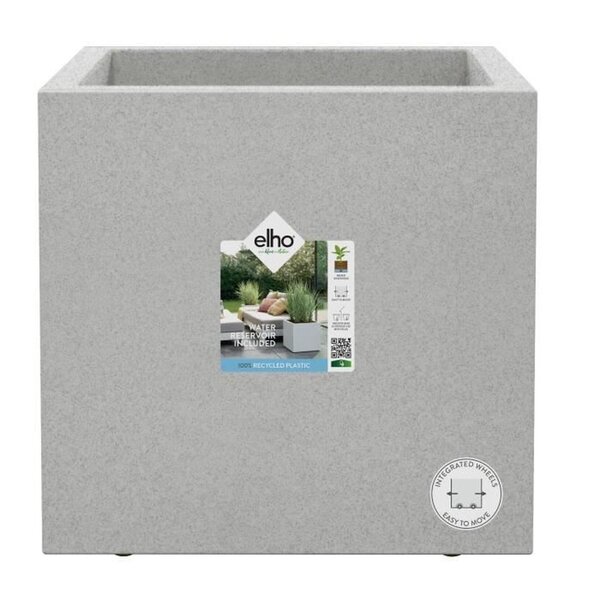 Vivo Next Square 40 Bac à fleurs - Gris Ø 39 x 38 cm - 100  recyclé