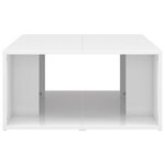 vidaXL Tables basses 4 Pièces blanc brillant 33x33x33cm bois d'ingénierie