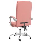 vidaXL Fauteuil inclinable de bureau Rose Similicuir