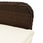 vidaXL Ensemble de bistro de jardin 7 Pièces coussins marron poly rotin