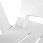 vidaXL Chaises inclinables de jardin 2 Pièces Plastique Blanc