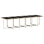 vidaXL Ensemble à manger de jardin coussins 13 Pièces mélange beige rotin