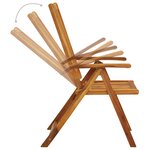 vidaXL Chaises pliables de jardin avec coussins 8 Pièces Bois d'acacia