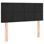 vidaXL Sommier à lattes de lit avec matelas noir 120x190 cm velours