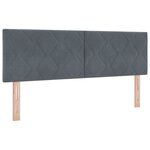 Lit box spring vidaXL avec matelas et LED Gris foncé 140x200 cm Velours