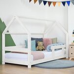 Lit cabane enfant TERY 90 x 160 Blanc