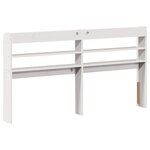 vidaXL Tête de lit avec étagères blanc 120 cm bois massif de pin