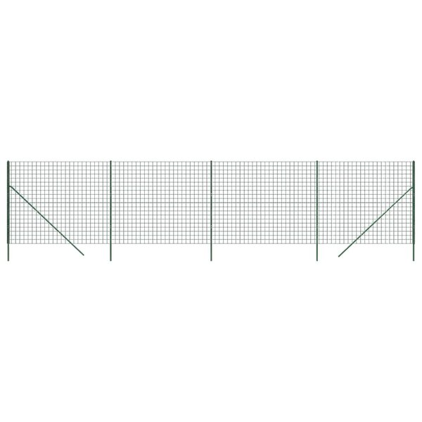 vidaXL Clôture en treillis métallique vert 2 2x10 m acier galvanisé