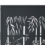 vidaXL Portail de jardin anthracite 105x130 cm acier design de bambou