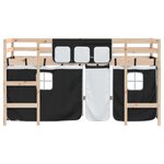 vidaXL Lit mezzanine pour enfants avec rideaux sans matelas 80x200 cm