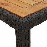 vidaXL Ensemble à manger de jardin et coussins 3 Pièces noir rotin acacia