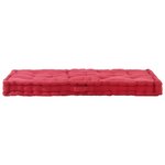 vidaXL Coussin de plancher de palette Coton 120x80x10 cm Bordeaux