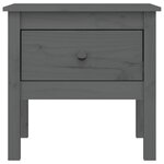 vidaXL Table d'appoint Gris 50x50x49 cm Bois massif de pin