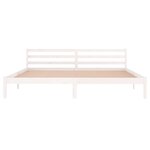 vidaXL Cadre de lit sans matelas bois massif de pin 200x200 cm blanc